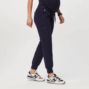 Figs Navy Blue Zamora Maternity Jogger Scrub Pants Medical Womens Sz XS